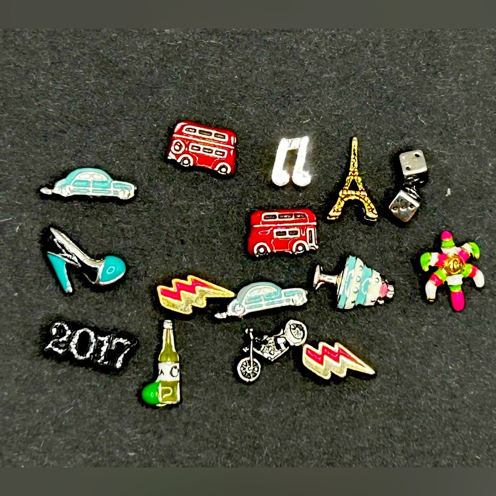 Origami Owl charms.